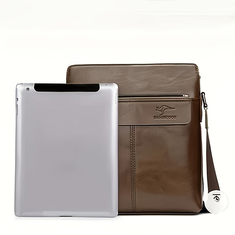 1pc Large Capacity Men'S Shoulder Bag - Adjustable Crossbody Sling with Multiple Compartments, Brown Business  Casual Bag for Work, Travel, Everyday Use - Unique Gift for Him, Birthday, Christmas, Work Shoulder Bag, Sophisti