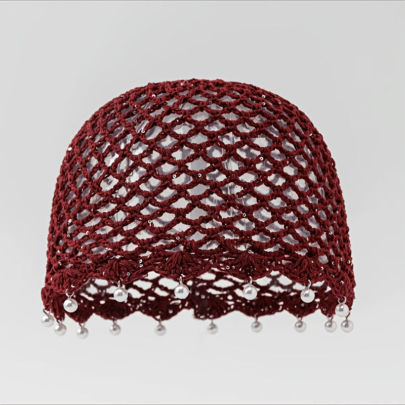 Bohemian Summer Breathable Knit Sequin Beanie Cap