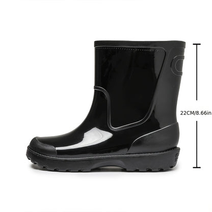 Men's Waterproof Non-Slip PVC Rain Boots for Outdoor Use
