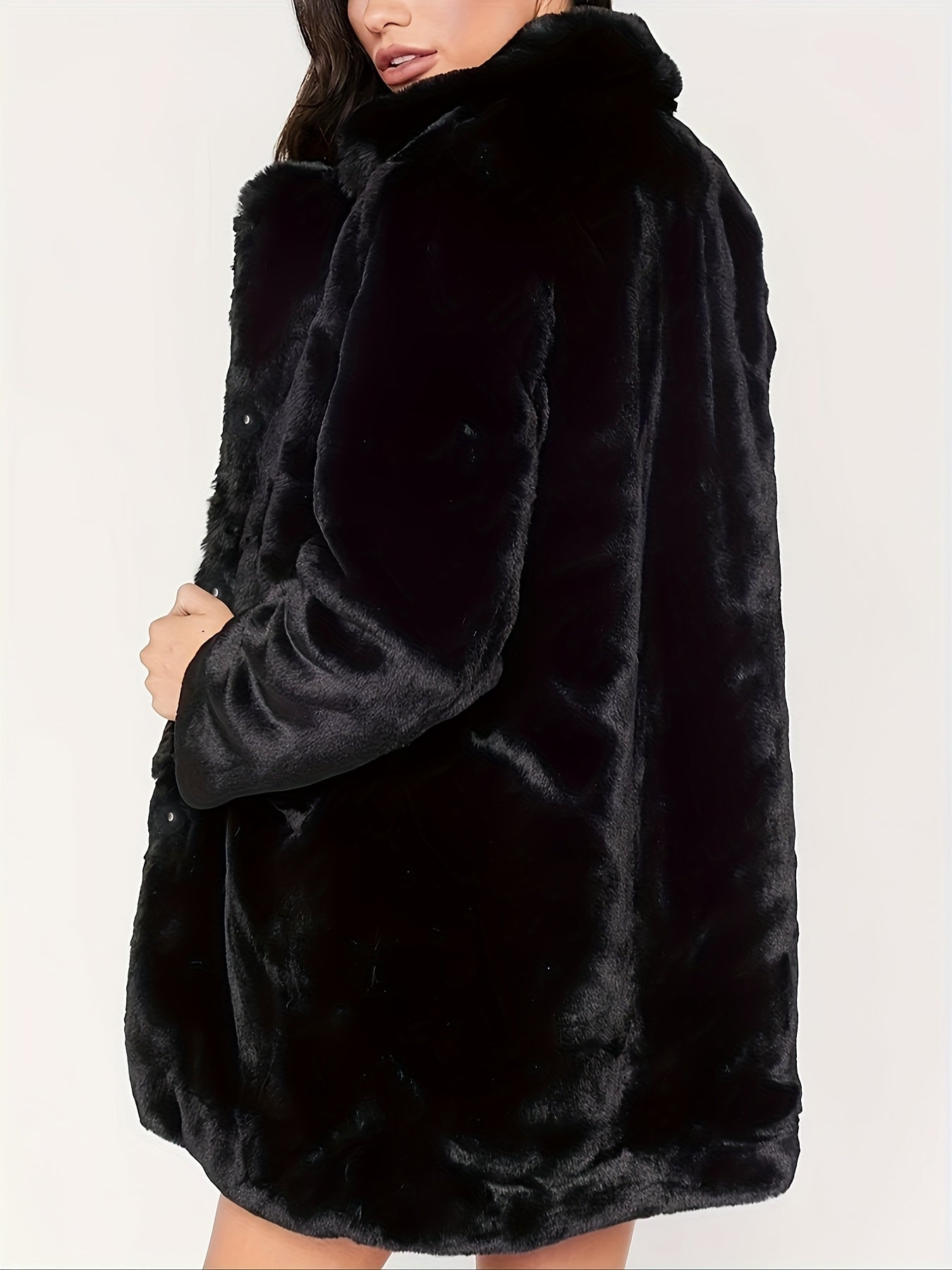 Կանացի էլեգանտ երկար վերարկու - ձմեռային տաքություն, շքեղ պաշտոնական և ամենօրյա վերնազգեստ առջևի փակմամբ, բոլոր եղանակների շքեղ բաճկոն ցուրտ եղանակի համար - նրբագեղ կանացի հագուստ, կանացի ձմեռային վերարկուներ, ցուրտ եղանակի հագուստ, փափուկ տեքստ