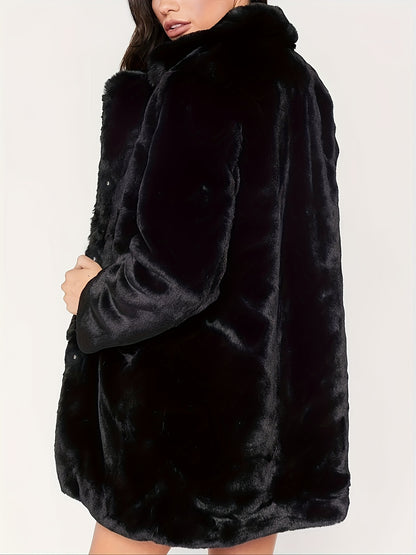 Կանացի էլեգանտ երկար վերարկու - ձմեռային տաքություն, շքեղ պաշտոնական և ամենօրյա վերնազգեստ առջևի փակմամբ, բոլոր եղանակների շքեղ բաճկոն ցուրտ եղանակի համար - նրբագեղ կանացի հագուստ, կանացի ձմեռային վերարկուներ, ցուրտ եղանակի հագուստ, փափուկ տեքստ