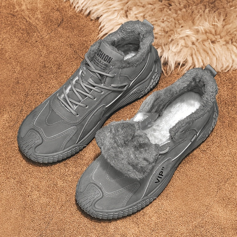 Զեղչված ձմեռային կոշիկներ, որոնք տաք են, հարմարավետ և պատված են բրդյա կտորով K2373-1