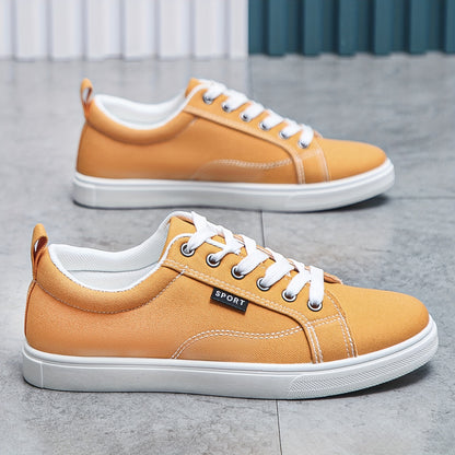 Trendy Low Top Canvas Shoes, Low Top Lace Up Casual Shoes For Outdoor Walking Jogging | All Seasons