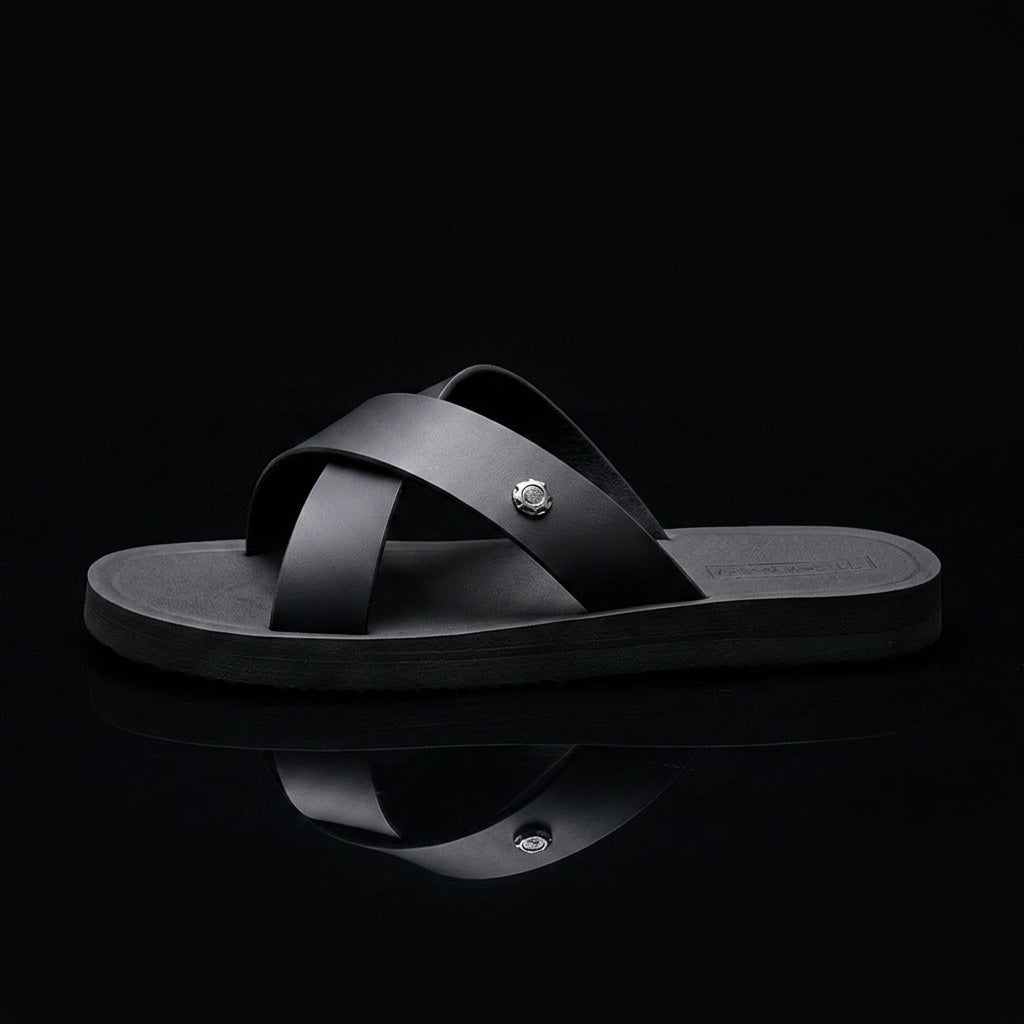 Men's Cross-Strap Casual Sandals with Soft EVA Sole