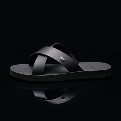 Men's Cross-Strap Casual Sandals with Soft EVA Sole
