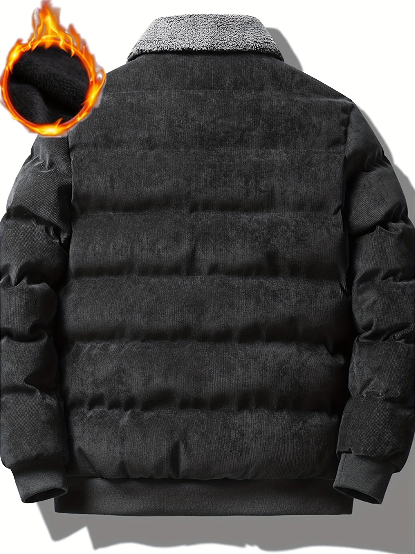 Men'S Heavyweight Winter Jacket - Thermal Insulated Cold Weather Coat with Full-Zip Closure, Fleece & Stand Collar - Brown - Casual Outerwear for, Thick, Thick Winter Jacket For Men, Winter Jacket For Men, Winter Coat For Men