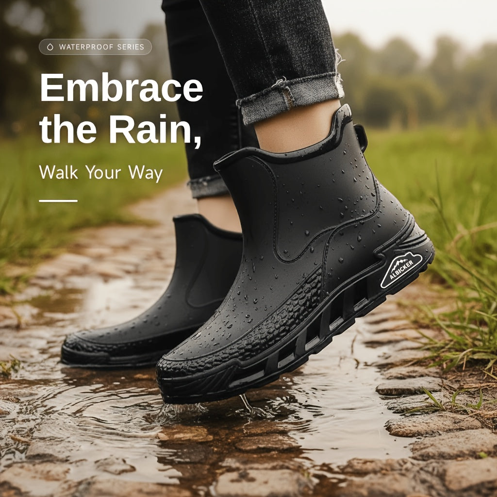 Unisex All-Season Lightweight Rubber Rain Boots for Outdoors