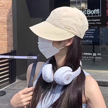 Four Seasons Women's Shopping Travel Sports Large Brim Duckbill Sun Hat Spring and Summer Model Sun Protection Quick Dry Waterproof