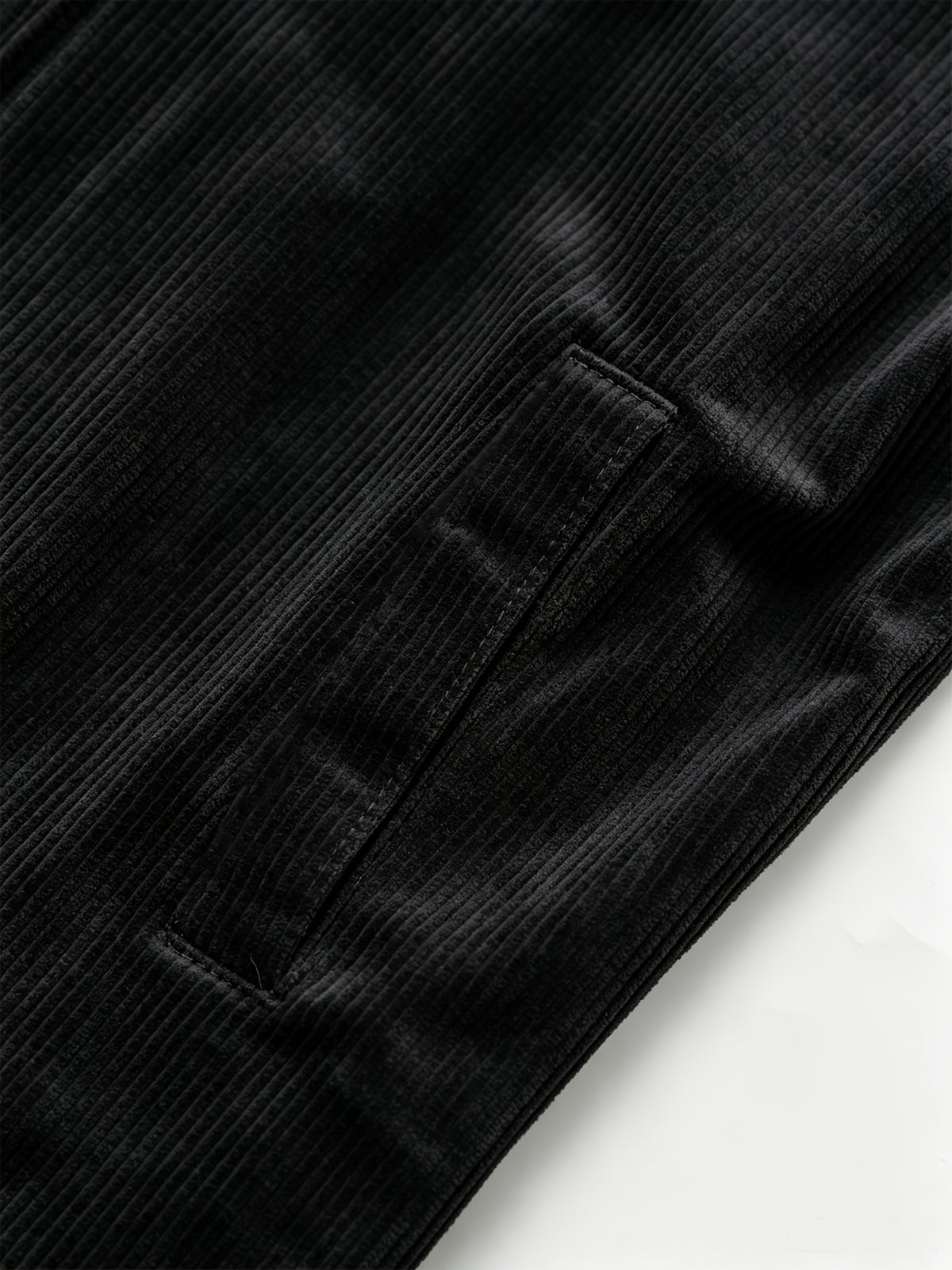 Men's Corduroy Zipper Jacket with Lapel Collar for Spring/Fall