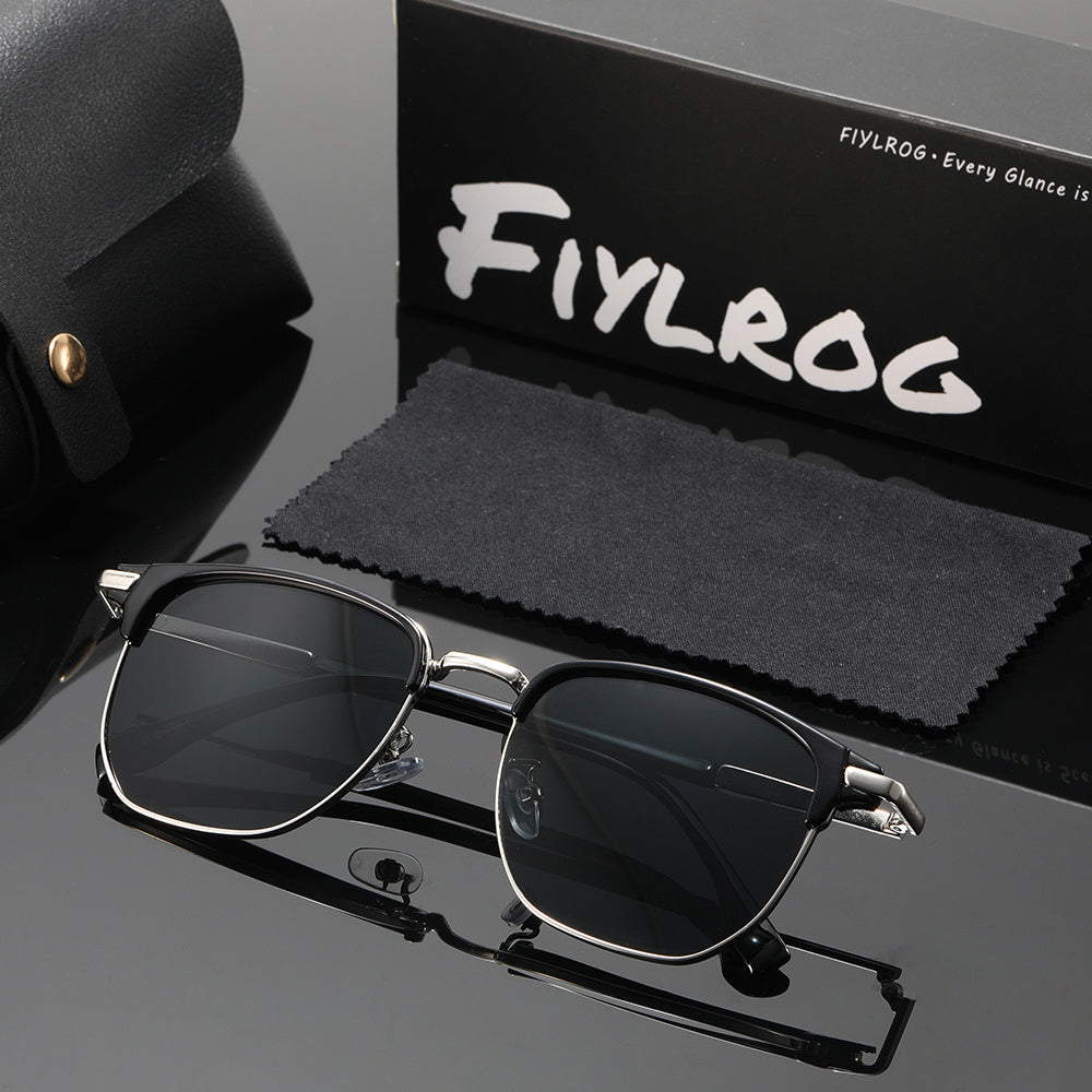 Fiylrog Vintage Unisex Sunglasses with UV400 Protection