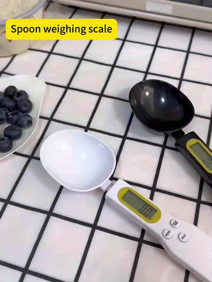 AccuMeasure թվային խոհանոցի կշեռքի գդալ, պլաստիկ, LCD էկրան, 0,1 գ-500 գ ճշգրիտ, մարտկոցով, իդեալական ճաշ պատրաստելու, թխելու և չափաբաժնի վերահսկման համար