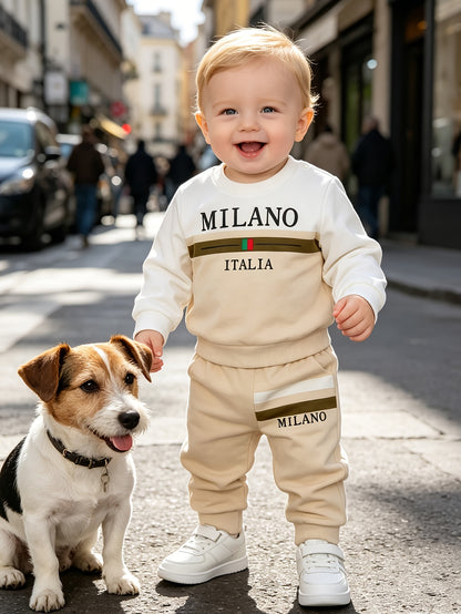 Boys' Infant Casual Long Sleeve Top & Pants Set for Spring/Fall - ayq