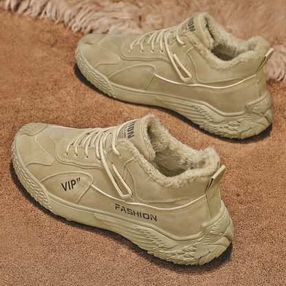 Զեղչված ձմեռային կոշիկներ, որոնք տաք են, հարմարավետ և պատված են բրդյա կտորով K2373-1