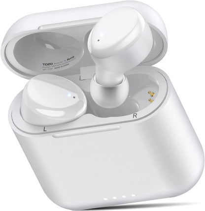 TOZO T6 True Wireless Earbuds Bluetooth 5.3 Headphones 45H Long Playtime, Wireless Charging Case, IPX8 Waterproof Stereo Earphones, Built-In Mic Calls, Headset Premium Deep Bass 32 Preset Eqs via APP