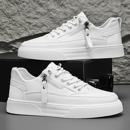 Men's Low-Top Casual Athletic Shoes with Thick PVC Sole