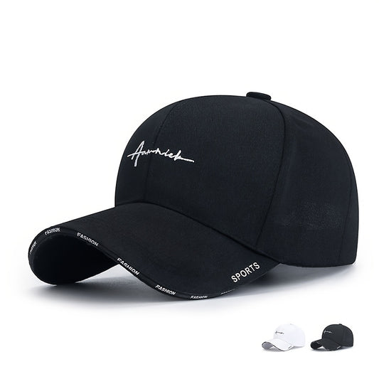 Simple Letter Embroidery Baseball Cap Hip Hop Solid Color Sports Hat Lightweight Adjustable Dad Hat For Women Men