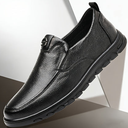 Men's Casual Cow Leather Slip-On Driving Shoes All-Season