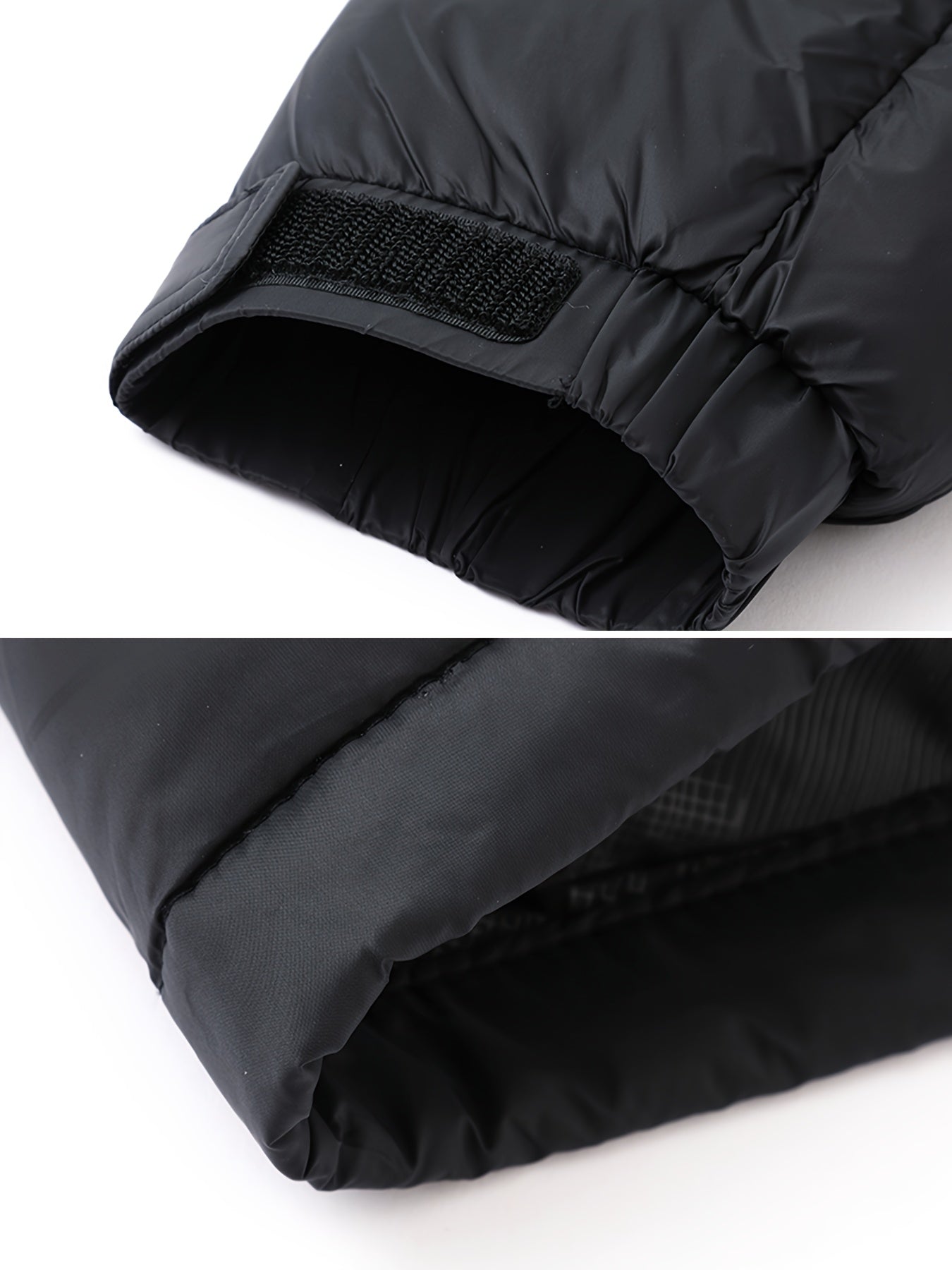 Men'S Winter Warm Jacket - Stylish Black Stand Collar with "CONTRIBUTING" Lettering, Long Sleeve, Zip-Up, Polyester Fleece Lined, Casual Outdoor Sportswear, Winter Jacket, Men, Men'S Business Coat, Men'S Outer Winter, Winter