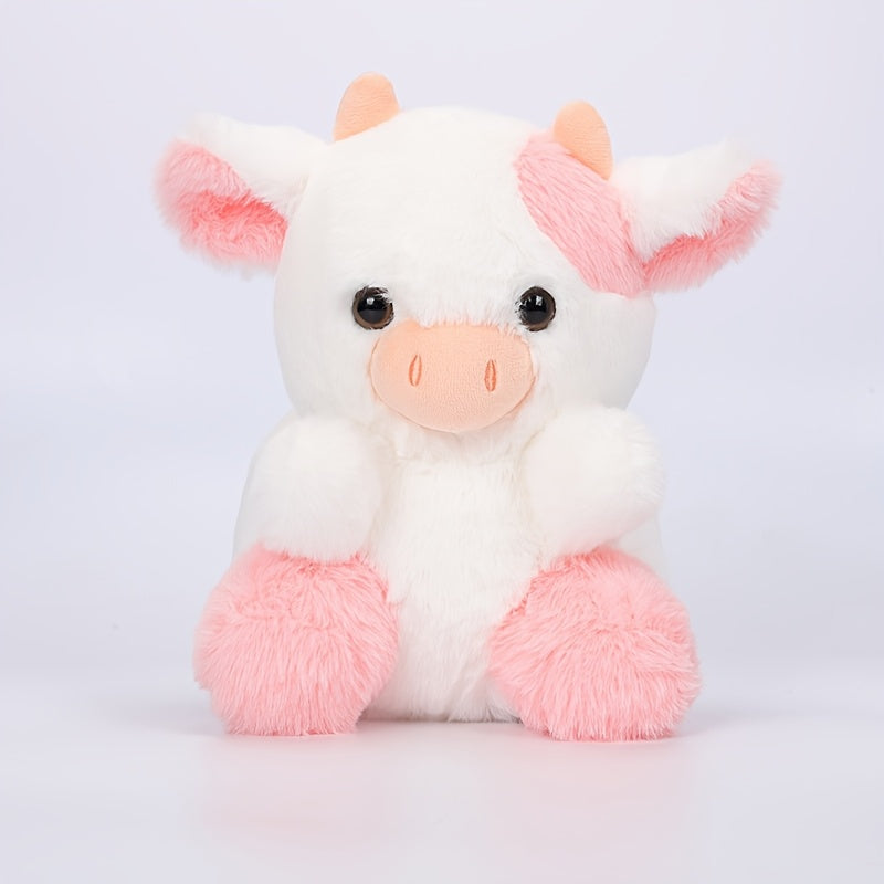 Adorable Pink Cow Plush Toy for Home Decor and Office Display