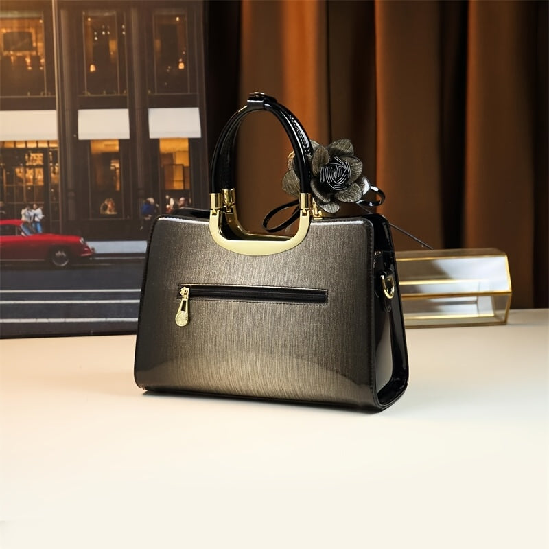 Vintage Large Capacity Convertible Crossbody Handbag with Zipper