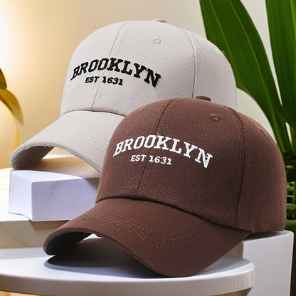 Embroidered BROOKLYN Baseball Caps - Adjustable Unisex 2-Pack