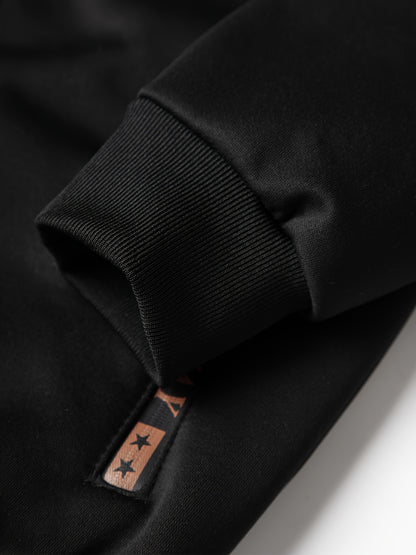 2pcs Boys' Fashion Fleece-Lined Thickened Jacket + Pants Set, Stylish Zip-Up Hoodie and Casual Sportswear Outfit for Autumn/Winter, Perfect Gift, Perfect for Outdoor, Autumn/winter Coat For Boy, Sportswear Suit For Boy, Boy C