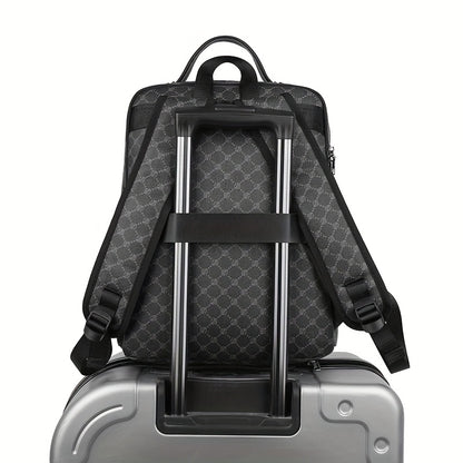 Men's Business Casual Commuter Backpack - Multi-Pocket Convertible Shoulder Bag with Suitcase Attachment, Sleek Minimalist Design for Work Travel  Daily Use, Travel Bag