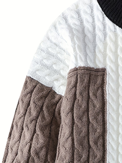 Տղամարդու սվիտեր - շագանակագույն/ - երկար թևքերով, վզնոցով, աշուն/ձմեռ, գրասենյակ, երեկույթ, առօրյա - հեշտ խնամվող, պաշտոնական և առօրյա սվիտեր տղամարդկանց համար