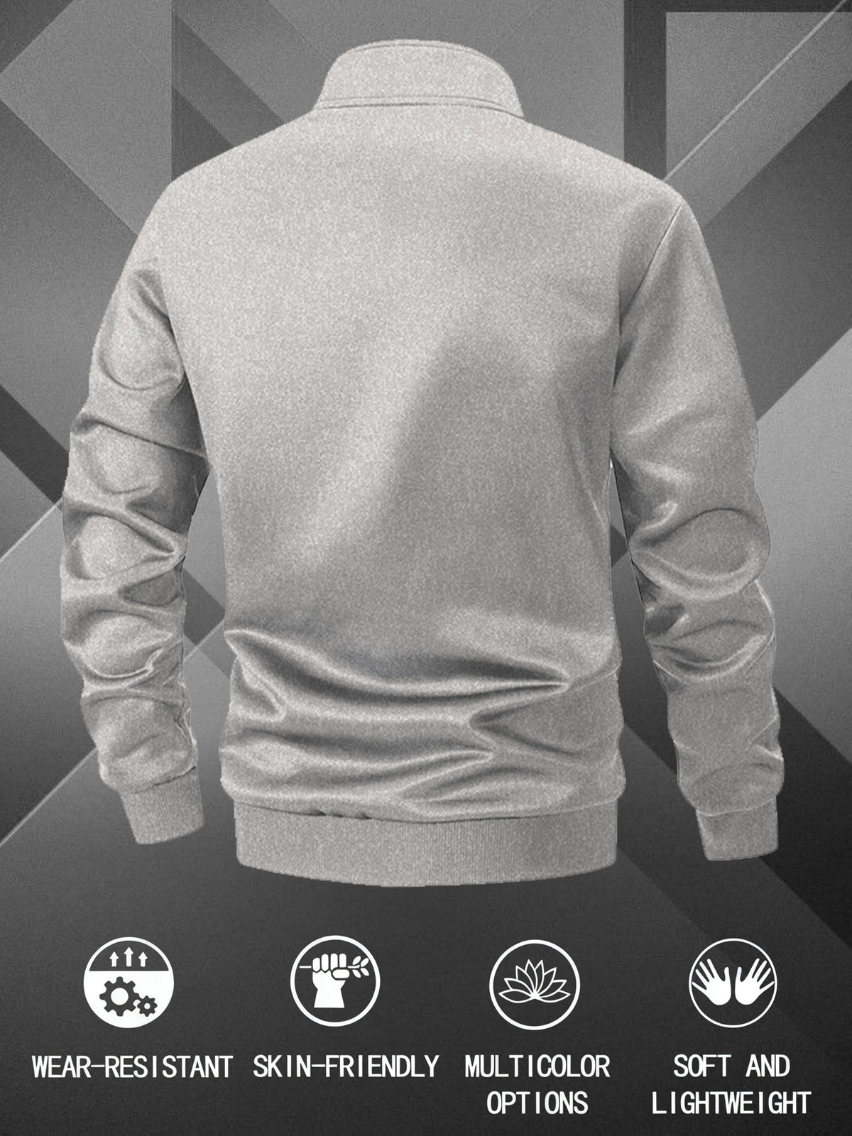 Men's Zip-Up Sports Jacket with Color-Block Design for Casual Wear