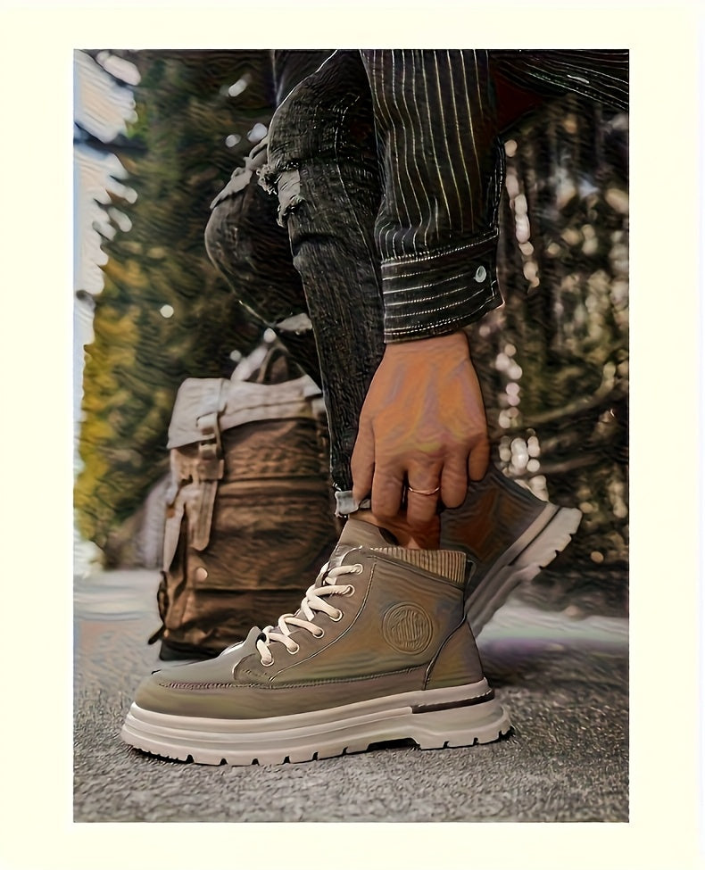 Տղամարդկանց ձմեռային կոշիկներ, հաստացված արտաքին հագուստի համար նախատեսված արշավային կոշիկներ, նորաձև բազմակողմանի աշխատանքային կոշիկներ, բրիտանական կարճ կոշիկներ