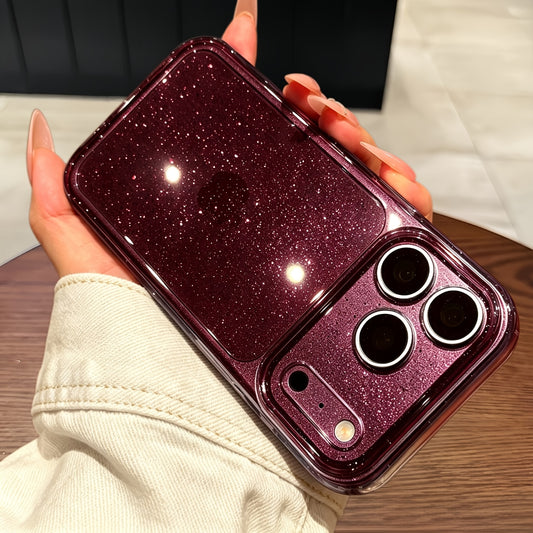 Luxury Clear Glitter Silicone Phone Case with Full Lens Protection for - ayq