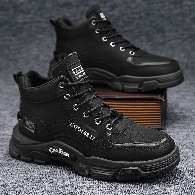 Men's Classic High-Top Work Boots with Thick Sole for Outdoor
