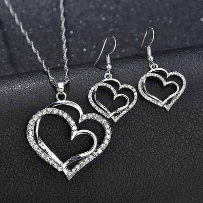 3 հատ Կրկնակի Love Peach Heart կանացի հանդերձանքի հավաքածու
