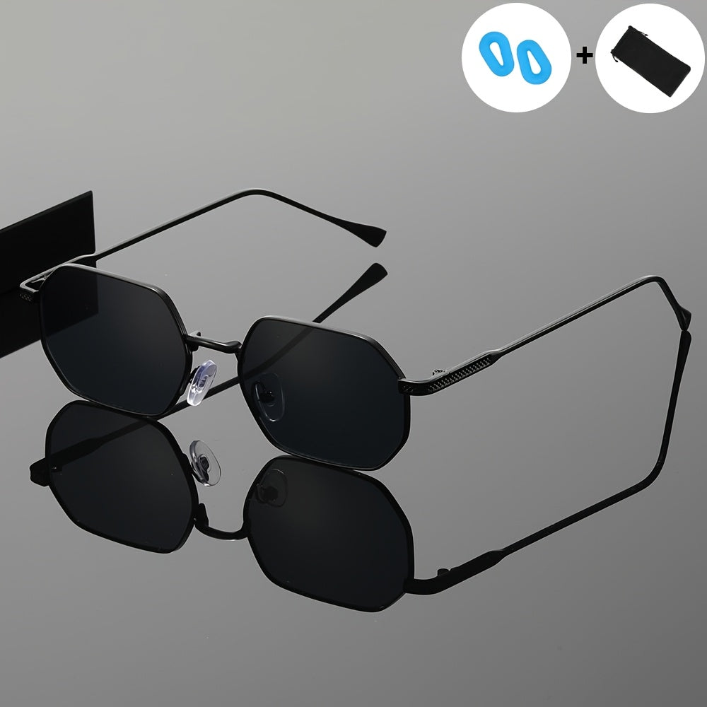 Unisex Vintage Sunglasses with UV400 Protection and Golden Frame