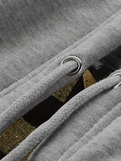 Տղամարդկանց համար նախատեսված շոտլանդական վերարկու, երկար թևքերով, պատահական, կոճակներով, գլխարկով վերնաշապիկ, բաճկոն