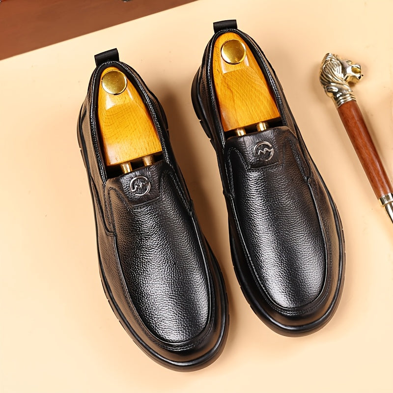 Men's Casual Cow Leather Slip-On Driving Shoes All-Season