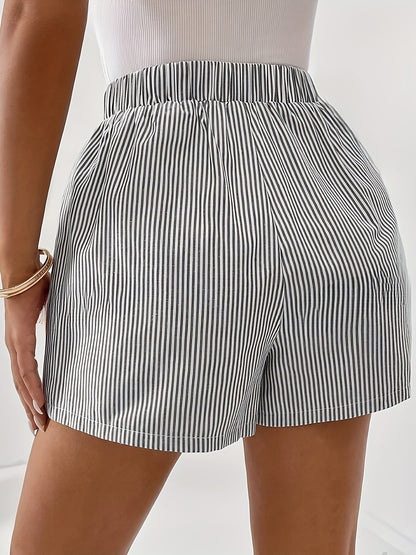 2024 Summer Casual Loose Striped Shorts