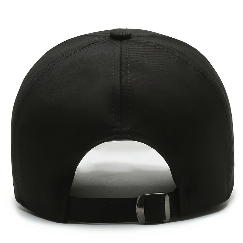 Fashion Classic Outdoor Sports Baseball Cap, Windproof Sun Protection Hat for Hiking, Fishing, Business Casual Travel - All-Season Polyester with Buckle Closure, Hand Wash Only
