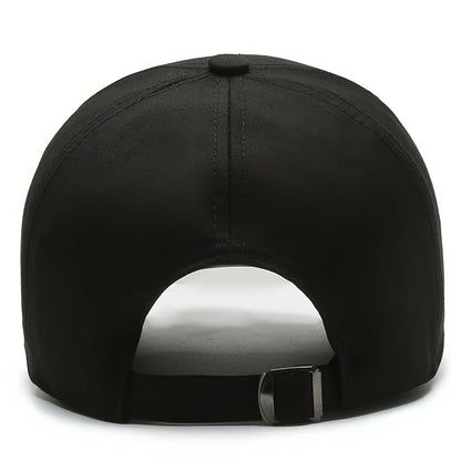 Fashion Classic Outdoor Sports Baseball Cap, Windproof Sun Protection Hat for Hiking, Fishing, Business Casual Travel - All-Season Polyester with Buckle Closure, Hand Wash Only
