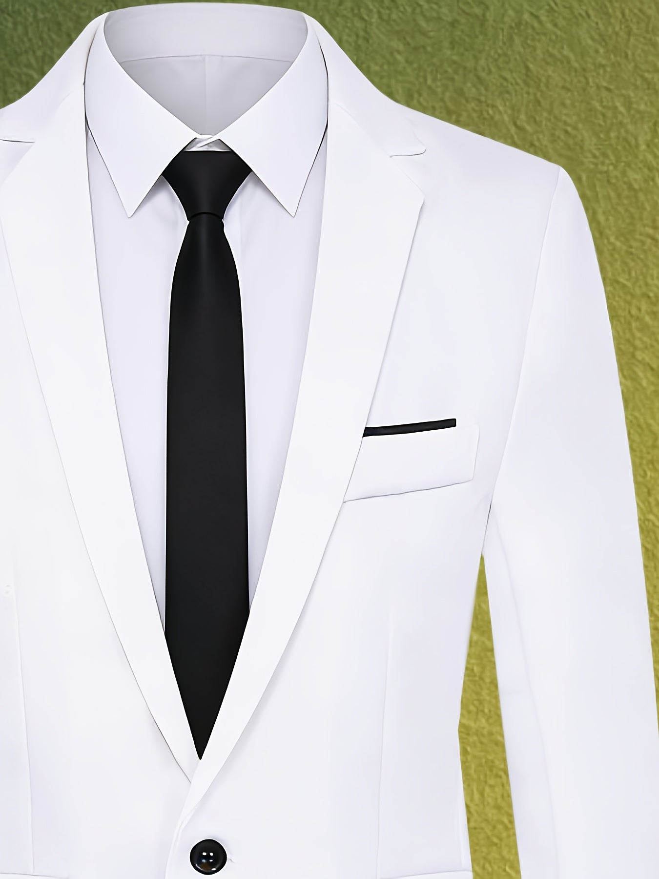 Men's Casual Slim Fit Solid Color Suit Jacket - Lightweight