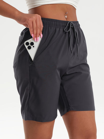 Men's Multi-Pocket Three-Quarter Summer Shorts with Zippers