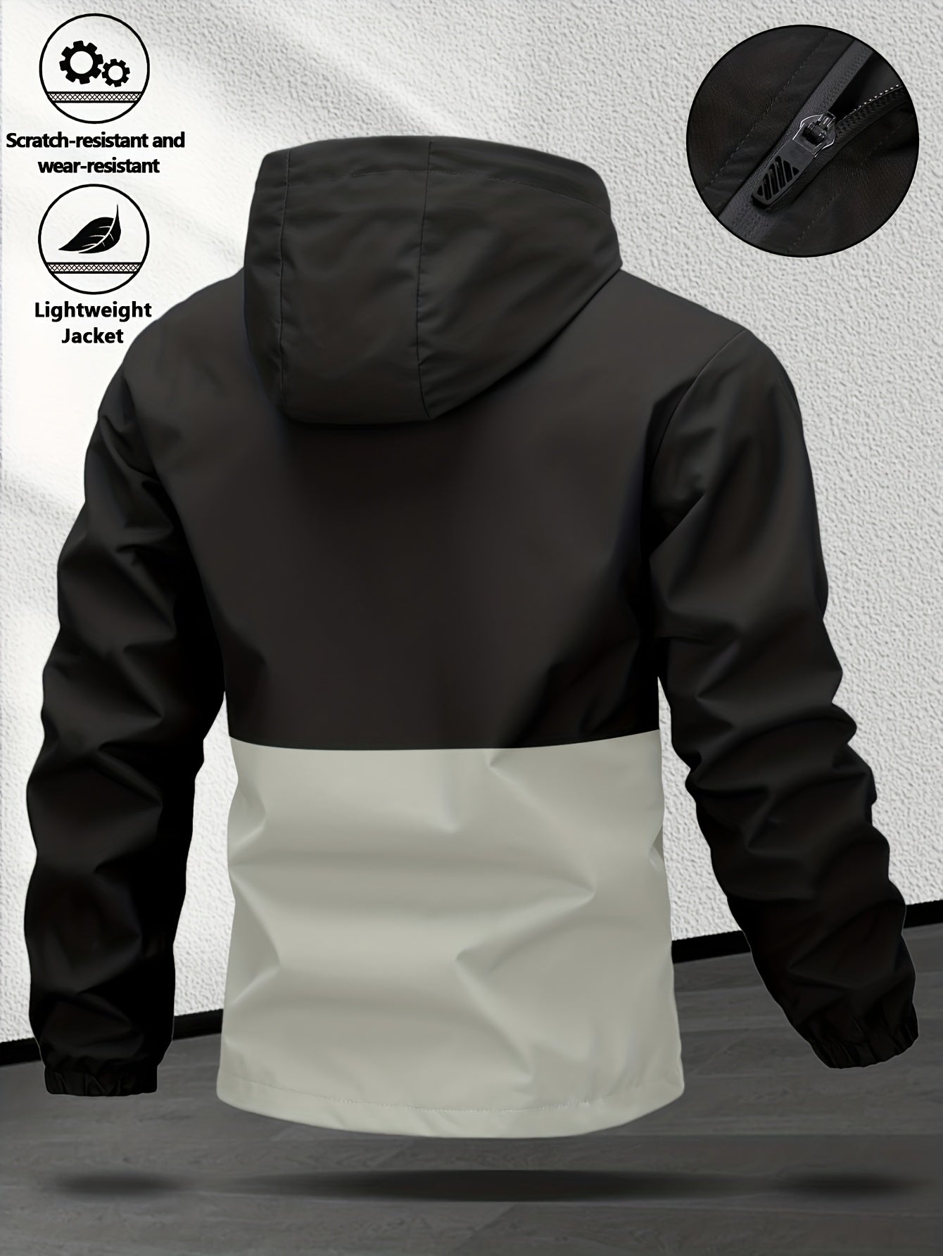 Men's Casual Hooded Softshell Sports Windbreaker Jacket