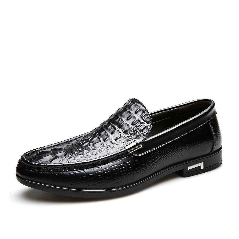 Men's Slip-On Business Casual Shoes - PU Upper, All-Season