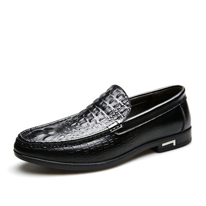 Men's Slip-On Business Casual Shoes - PU Upper, All-Season