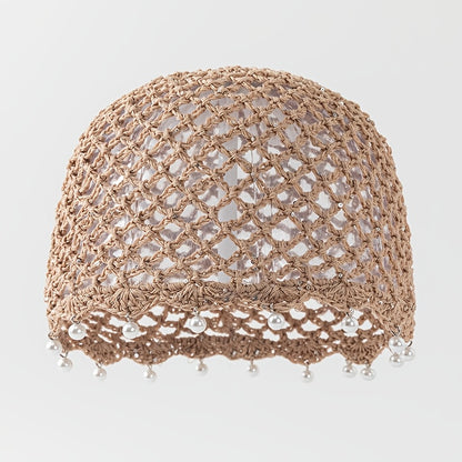 Breathable Sequin Pearl Acrylic Hat for Valentines Day