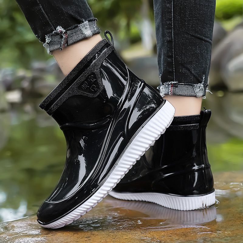Men's Lightweight Slip-On Waterproof Outdoor Boots - All-Season PU