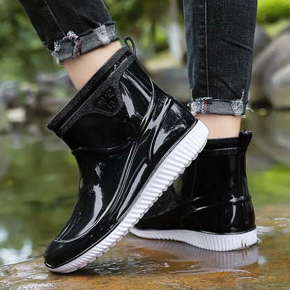 Men's Lightweight Slip-On Waterproof Outdoor Boots - All-Season PU