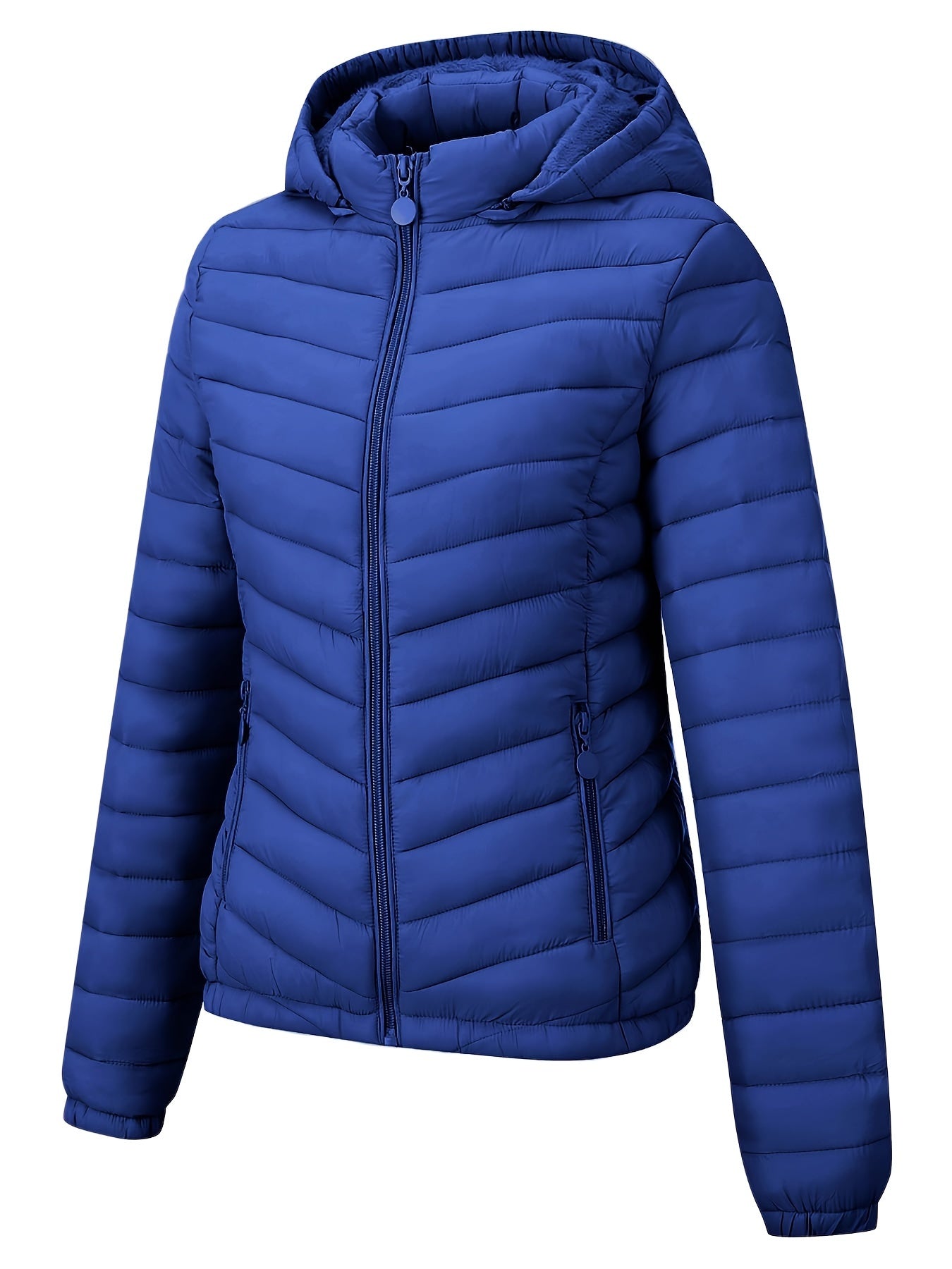 Կանացի թեթև, սև, գլխարկով ձմեռային բաճկոն՝ գրպաններով - Էլեգանտ երկար թևքերով վերնազգեստ, նեյլոնե նյութ, կայծակաճարմանդով դիզայն, իդեալական է առօրյա կամ ճանապարհորդության համար, ձմեռային վերարկուներ