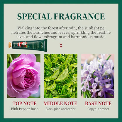 ZOZU Holiday Hand Cream Set of 3: Christmas Combination Hand Cream Gift Box, Merry Christmas Pattern (Santa Claus, Reindeer, Tree) - Moisturizing, Softening, Anti-Crack Formula, 30g Portable Pack, Suitable for Men and Women,