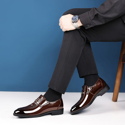 Men's Casual Loafers Dress Shoes Animal Print Slip-On